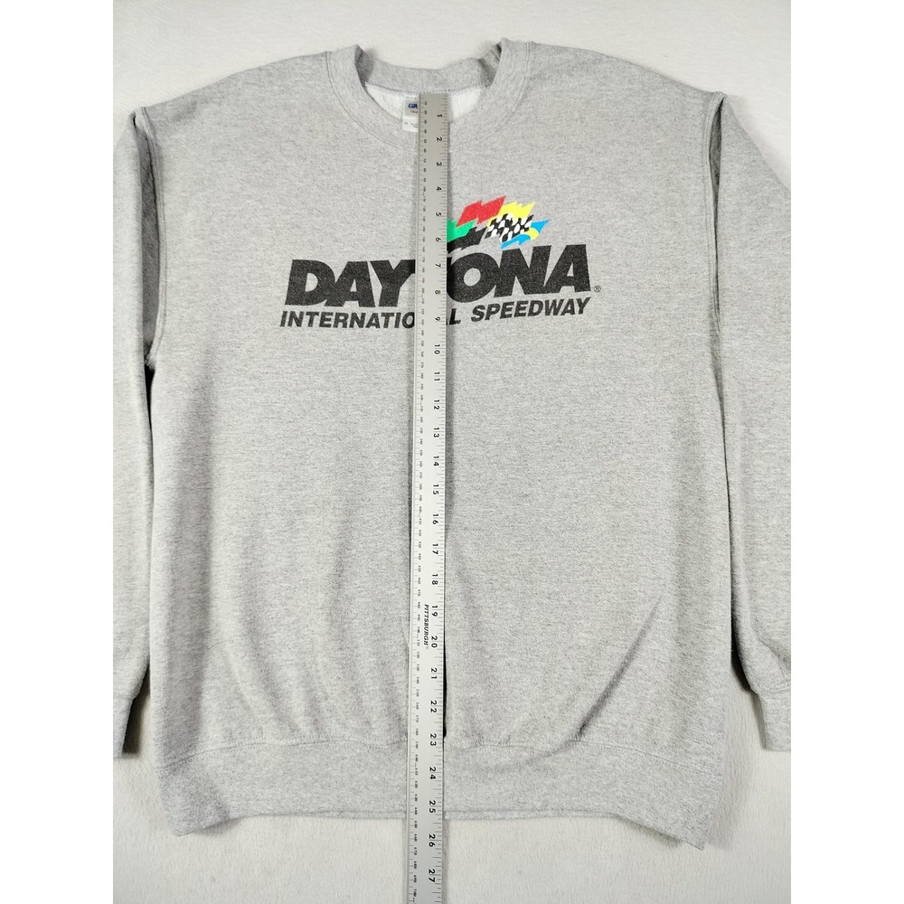 Daytona International Speedway Sweatshirt Mens Medium Gray NASCAR Racing Gildan - Picture 6 of 9